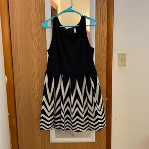 Black and white chevron sun dress
